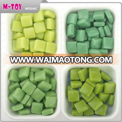 china home decor wholesale SS46 green 12x12 square tiles glass mosaic For mosaic craft